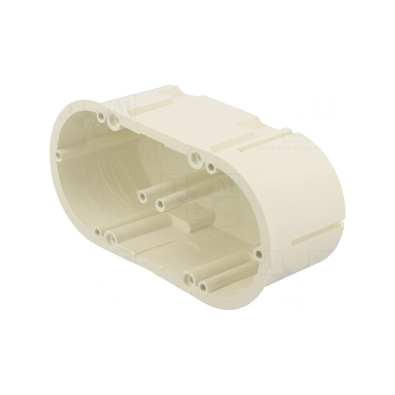 Doză electrică încastrată albă, 62mm, 2 prize | Electronic-mag.ro | Componente Electronice
