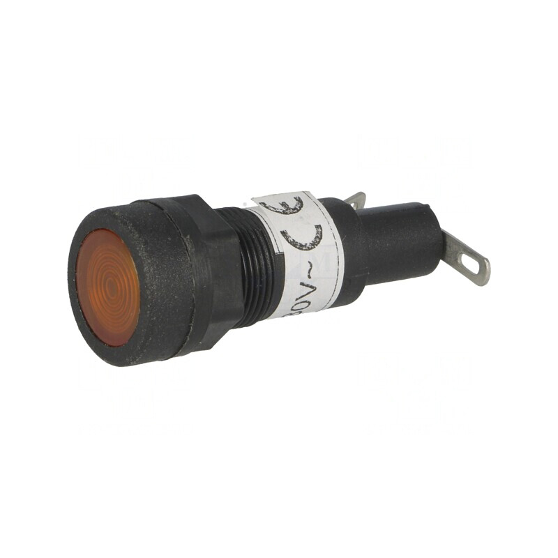 Lampă de control cu neon portocalie 230V Orif 12.5mm