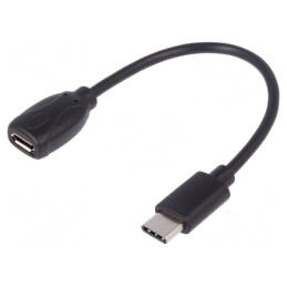 Cablu USB 2.0 micro USB B și USB C 15cm | Electronic-mag.ro | Componente Electronice