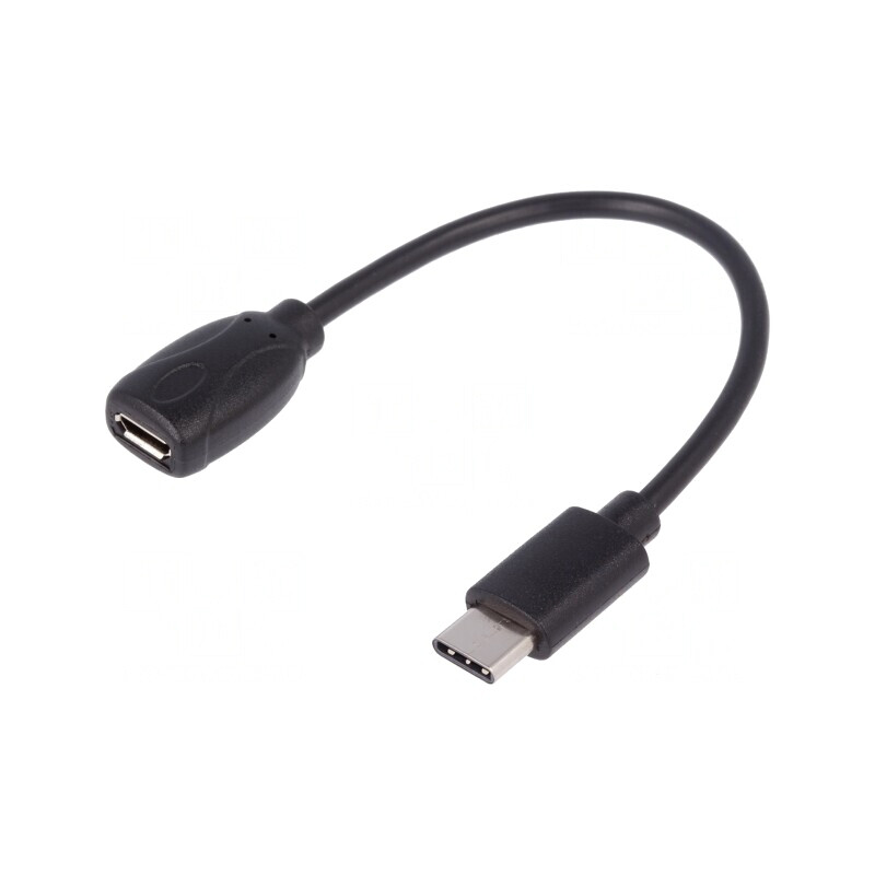 Cablu USB 2.0 micro USB B și USB C 15cm | Electronic-mag.ro | Componente Electronice