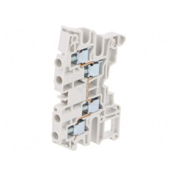Conector de îmbinare șine 0,2-6mm2, 4 borne, gri, lățime 6mm | Electronic-mag.ro | Componente Electronice