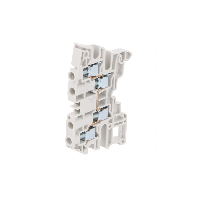 Conector de îmbinare șine 0,2-6mm2, 4 borne, gri, lățime 6mm | Electronic-mag.ro | Componente Electronice
