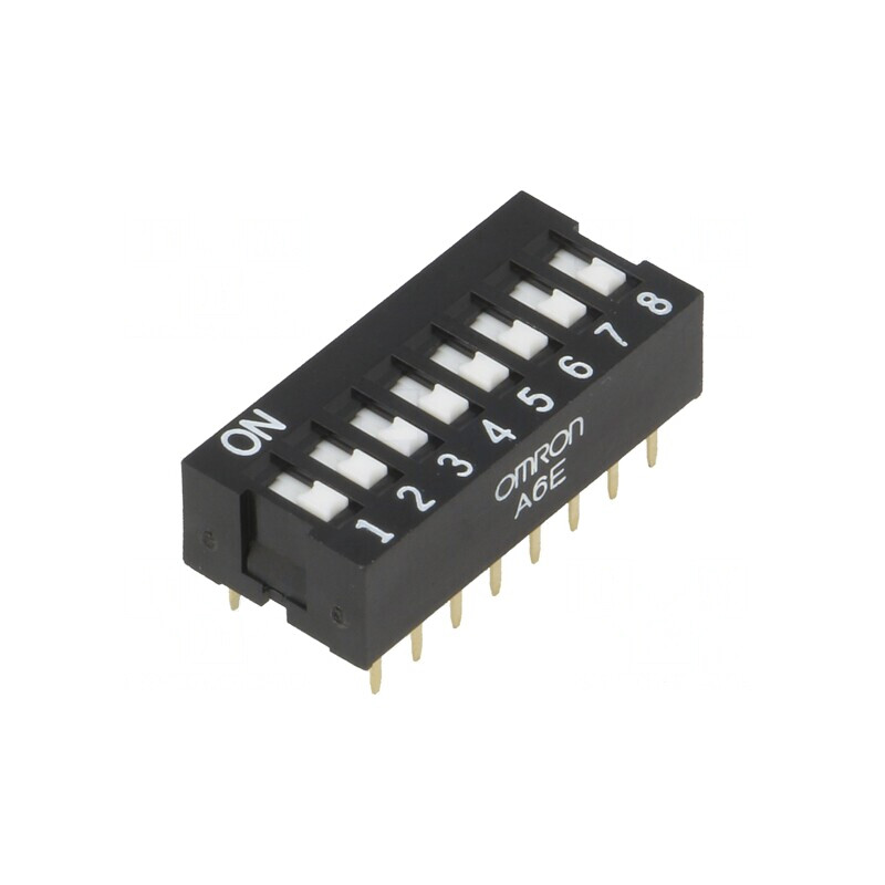 Comutator DIP-SWITCH 8 Secțiuni ON-OFF 24VDC | Electronic-mag.ro | Componente Electronice
