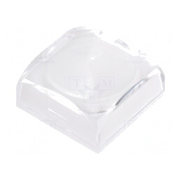 Capison Negru Transparent KP 15x15x6.1mm | Electronic-mag.ro | Componente Electronice