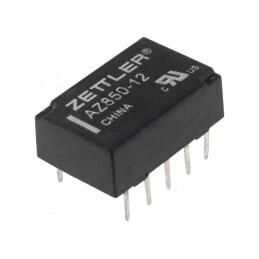Releu electromagnetic DPDT 12VDC 1A PCB | Electronic-mag.ro | Componente Electronice