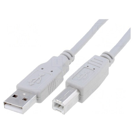 Cablu USB 2.0 USB A la USB B 1,8m Gri | Electronic-mag.ro | Componente Electronice
