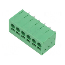 Regletă de Conexiuni PCB 5mm 6 Piste | Electronic-mag.ro | Componente Electronice