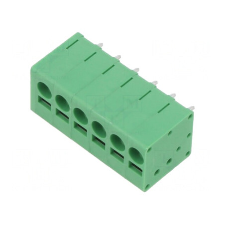 Regletă de Conexiuni PCB 5mm 6 Piste | Electronic-mag.ro | Componente Electronice