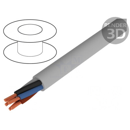 Cablu Electric 3x1mm2 Gri 300/500V Cu | Electronic-mag.ro | Componente Electronice