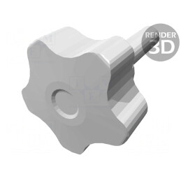 Buton Reglare Filet M8 Negru Ø32mm | Electronic-mag.ro | Componente Electronice