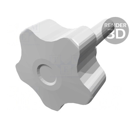 Buton Reglare Filet M8 Negru Ø32mm | Electronic-mag.ro | Componente Electronice