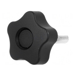 Buton de Reglare Ø40mm M8 Negru | Electronic-mag.ro | Componente Electronice
