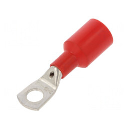 Vârf Inelar Tubular Roșu M8 8,5mm 16mm2 | Electronic-mag.ro | Componente Electronice