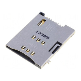 Conector pentru Carduri SIM Aurit SMT Push-Push 0.5A | Electronic-mag.ro | Componente Electronice