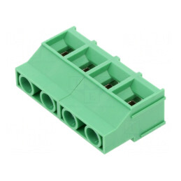 Regletă de Conexiuni PCB Unghi 9,52mm 4 Terminale | Electronic-mag.ro | Componente Electronice