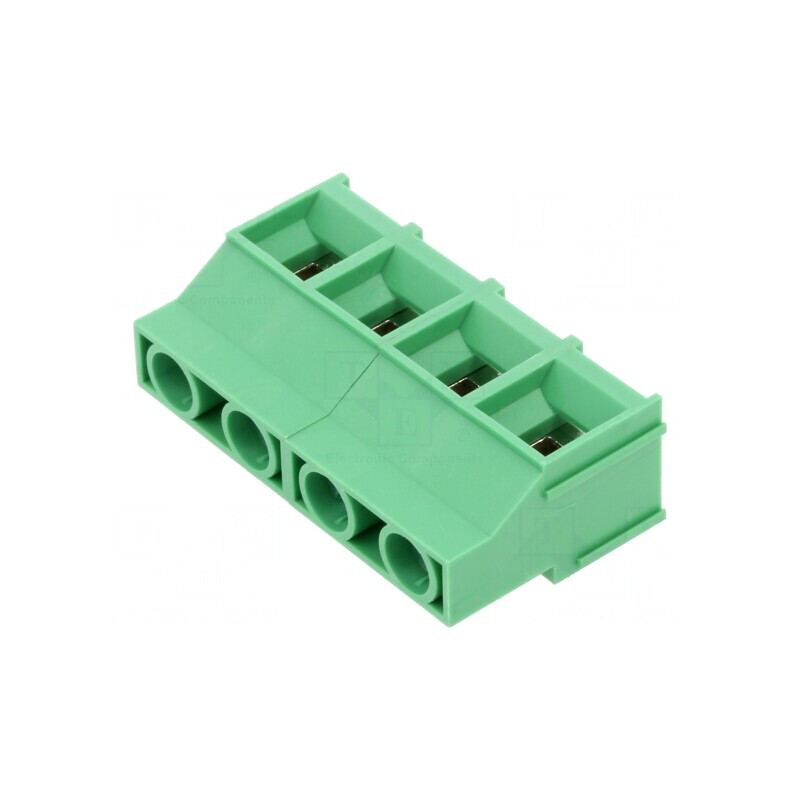 Regletă de Conexiuni PCB Unghi 9,52mm 4 Terminale | Electronic-mag.ro | Componente Electronice