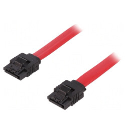 Cablu SATA dublu 300mm roșu