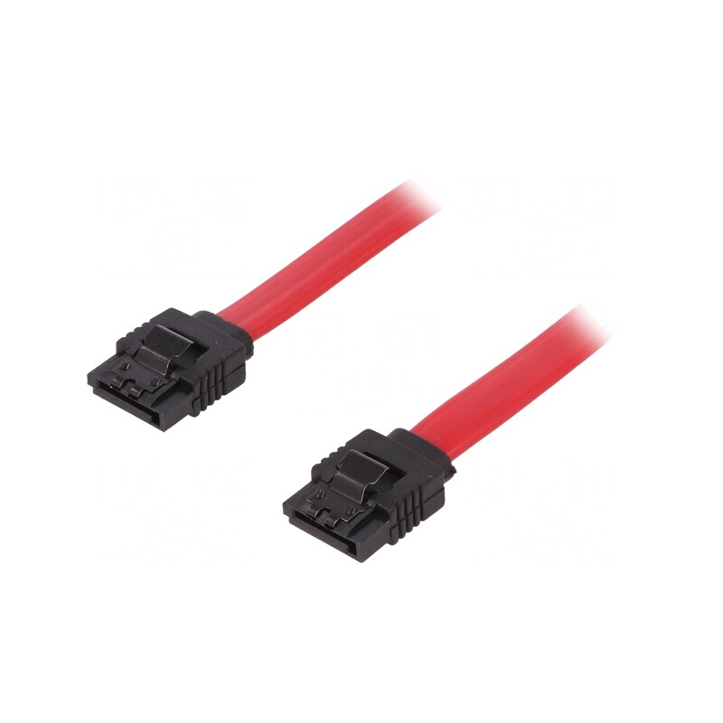 Cablu SATA dublu 300mm roșu | Electronic-mag.ro | Componente Electronice