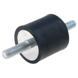 Atenuator de Vibrații M6 25mm Guma | Electronic-mag.ro | Componente Electronice