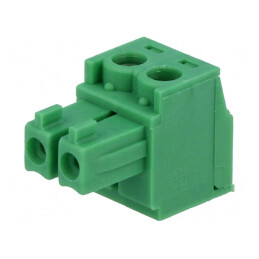 Regletă de Conexiuni 3,81mm 2 Piste Mufă Dreaptă | Electronic-mag.ro | Componente Electronice