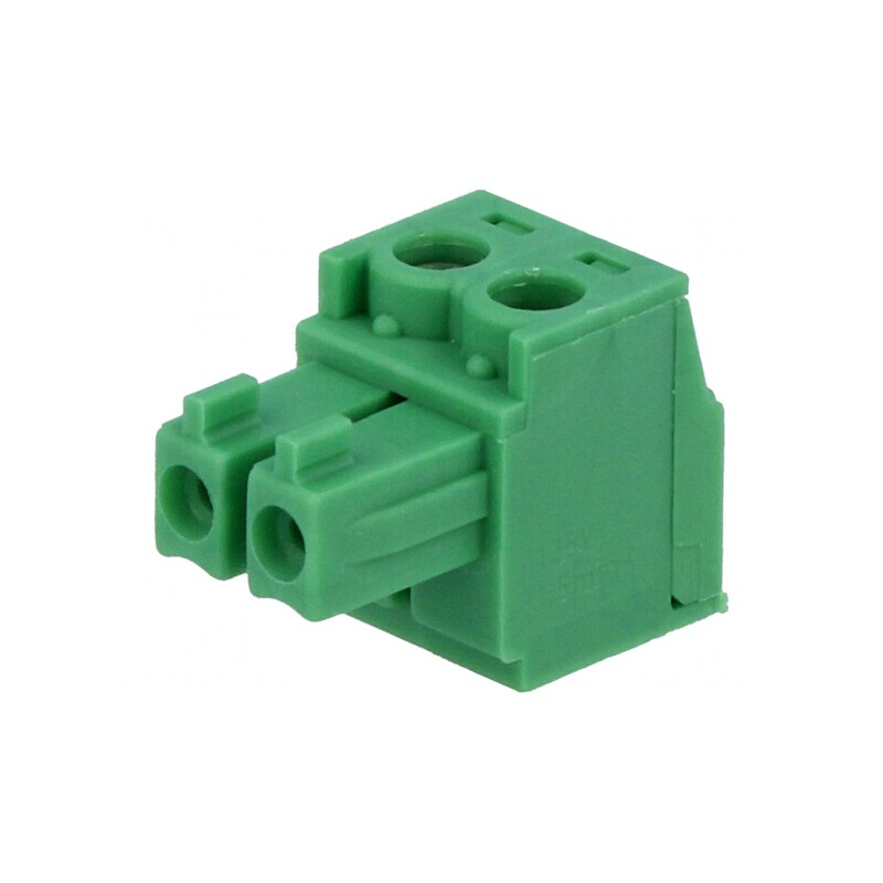 Regletă de Conexiuni 3,81mm 2 Piste Mufă Dreaptă | Electronic-mag.ro | Componente Electronice