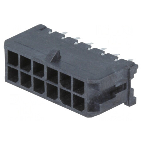 Soclu Micro-Fit 3.0 12 pini 3mm 5A drept | Electronic-mag.ro | Componente Electronice