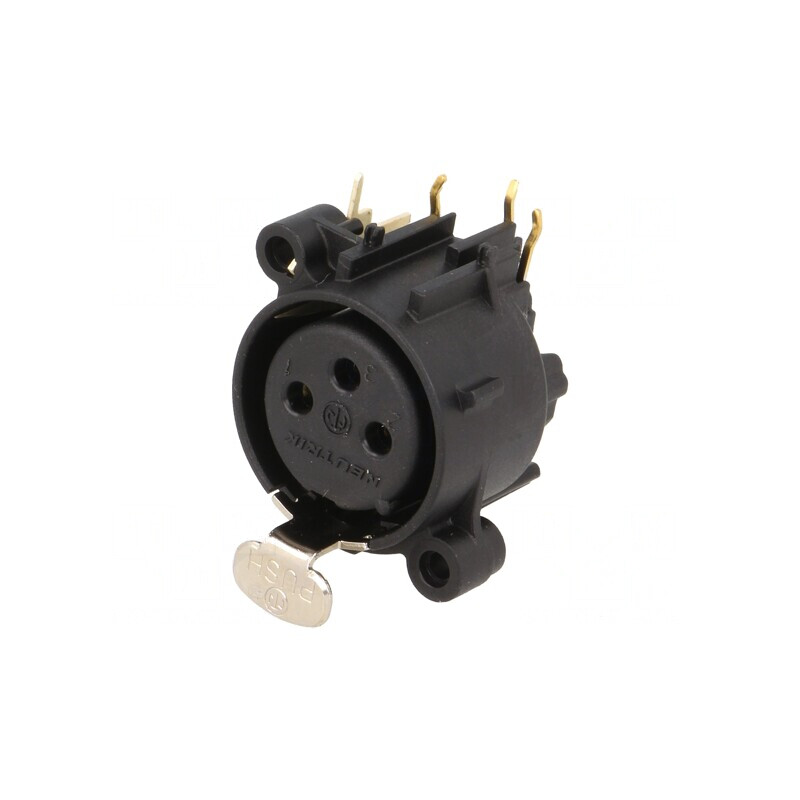 Soclu XLR Mamă 3-Pin 90° THT Negru 6A | Electronic-mag.ro | Componente Electronice Soclu XLR Mamă 3-Pin 90° THT Negru 6A | Electronic-mag.ro | Componente Electronice