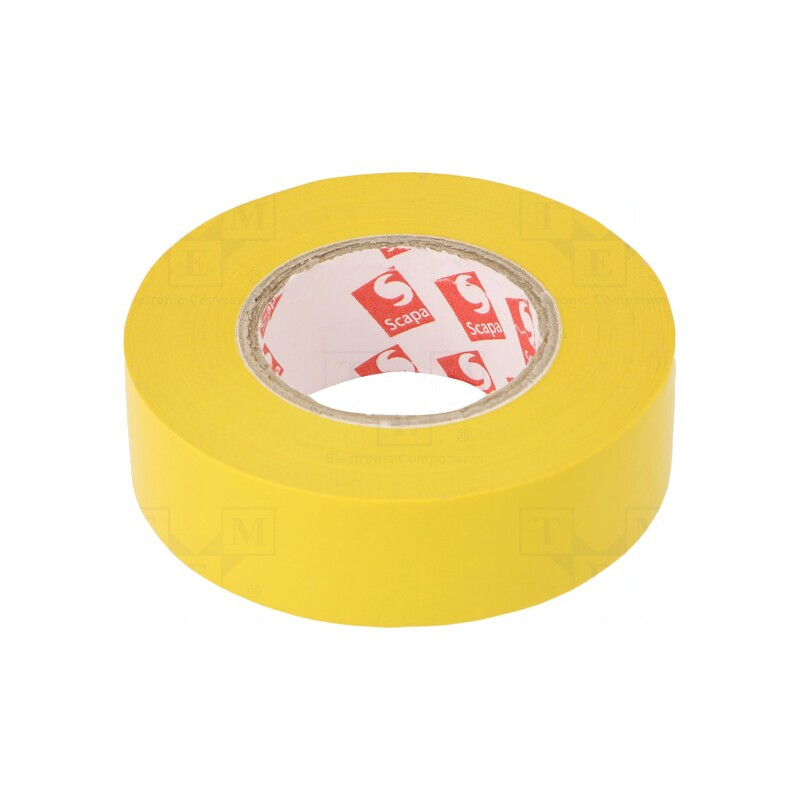 Bandă electroizolantă galbenă 19mm x 20m | Electronic-mag.ro | Componente Electronice