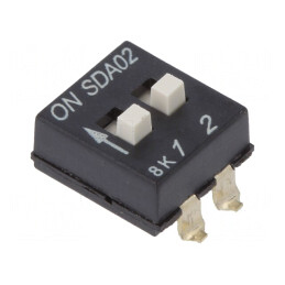 Comutator DIP-SWITCH 2 Secţiuni ON-OFF 24VDC | Electronic-mag.ro | Componente Electronice