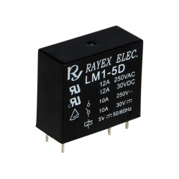 Releu Electromagnetic 5VDC 12A SPDT | Electronic-mag.ro | Componente Electronice
