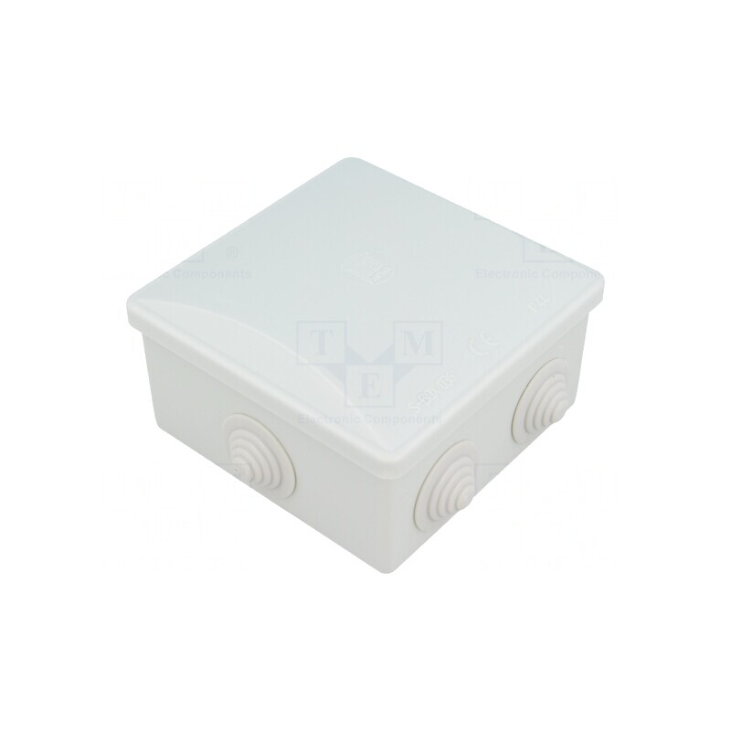 Carcasă conexiuni IP44 80x80x40mm gri | Electronic-mag.ro | Componente Electronice