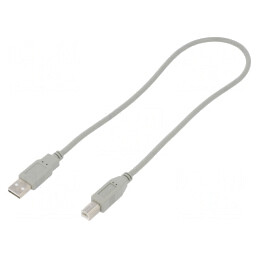 Cablu USB 2.0 A-B 0.5m Gri | Electronic-mag.ro | Componente Electronice