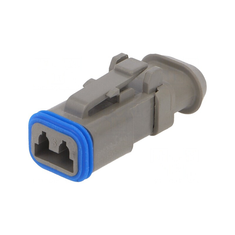 Conector cablu-cablu mamă 2 pini gri IP68 | Electronic-mag.ro | Componente Electronice