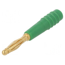 Mufă Banană 2mm Verde Aurit 10A 30VAC 60VDC | Electronic-mag.ro | Componente Electronice