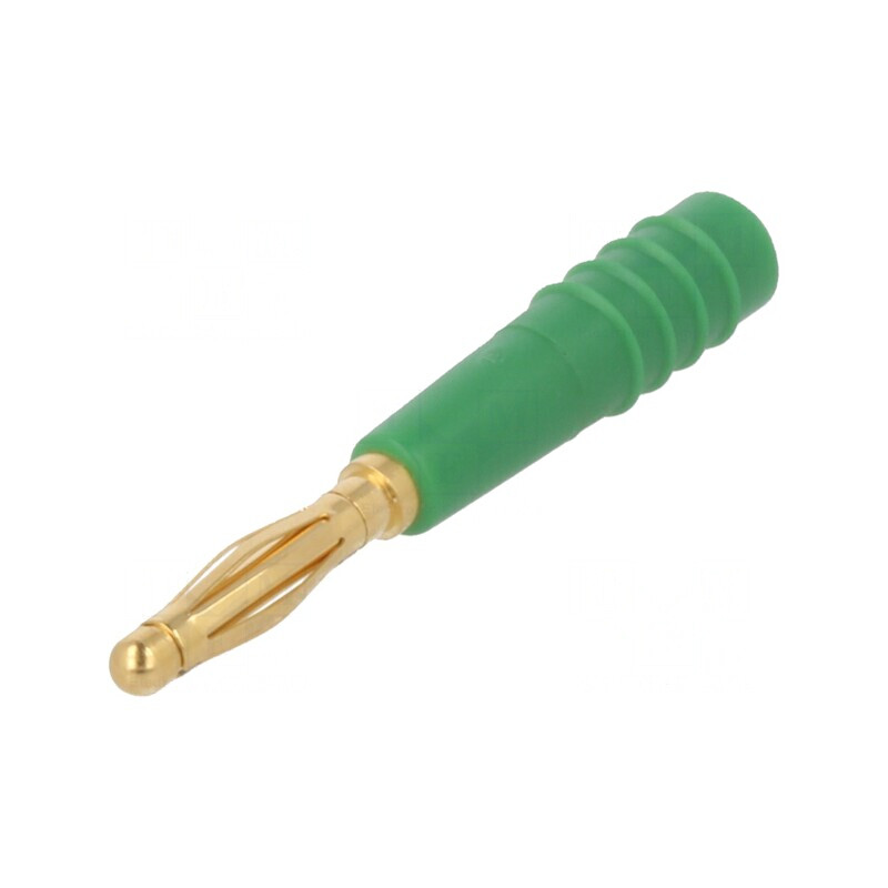 Mufă Banană 2mm Verde Aurit 10A 30VAC 60VDC | Electronic-mag.ro | Componente Electronice