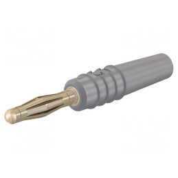 Mufă Banană 2mm 10A Gri Aurit Neizolat | Electronic-mag.ro | Componente Electronice