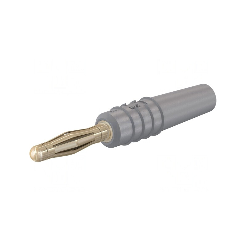 Mufă Banană 2mm 10A Gri Aurit Neizolat | Electronic-mag.ro | Componente Electronice