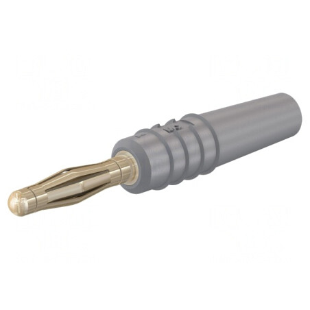 Mufă Banană 2mm 10A Gri Aurit Neizolat | Electronic-mag.ro | Componente Electronice