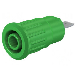 Soclu banană verde 4mm 24A 1kV | Electronic-mag.ro | Componente Electronice
