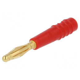 Mufă Banană 2mm 10A Roșie Aurită | Electronic-mag.ro | Componente Electronice