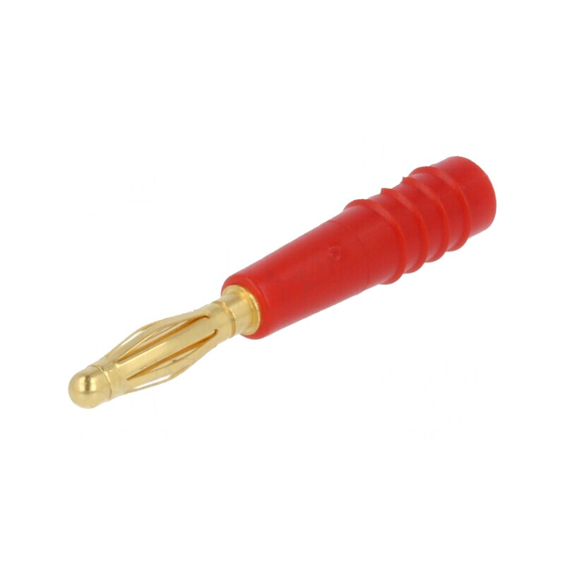 Mufă Banană 2mm 10A Roșie Aurită | Electronic-mag.ro | Componente Electronice