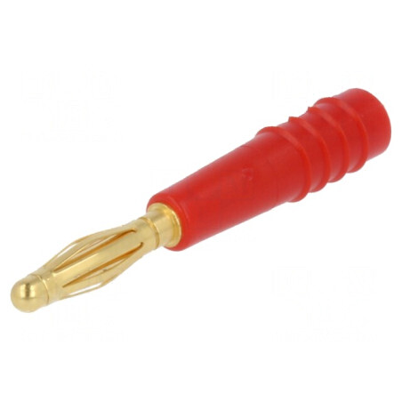 Mufă Banană 2mm 10A Roșie Aurită | Electronic-mag.ro | Componente Electronice