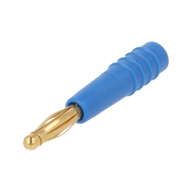 Mufă Banană 2mm 10A Albastră Aurit 0,5mm2 | Electronic-mag.ro | Componente Electronice