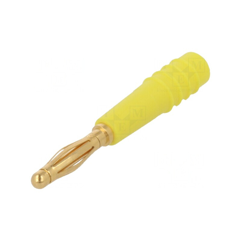 Mufă Banană 2mm 10A Galbenă Aurită | Electronic-mag.ro | Componente Electronice