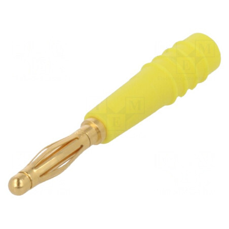 Mufă Banană 2mm 10A Galbenă Aurită | Electronic-mag.ro | Componente Electronice