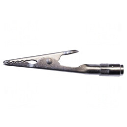 Bornă crocodil 10A Nichelată 7,9mm | Electronic-mag.ro | Componente Electronice