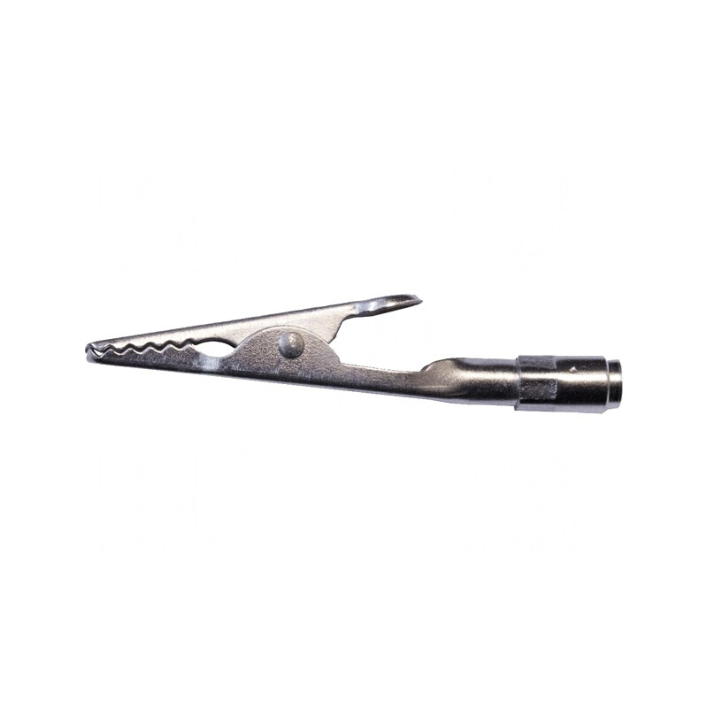 Bornă crocodil 10A Nichelată 7,9mm | Electronic-mag.ro | Componente Electronice