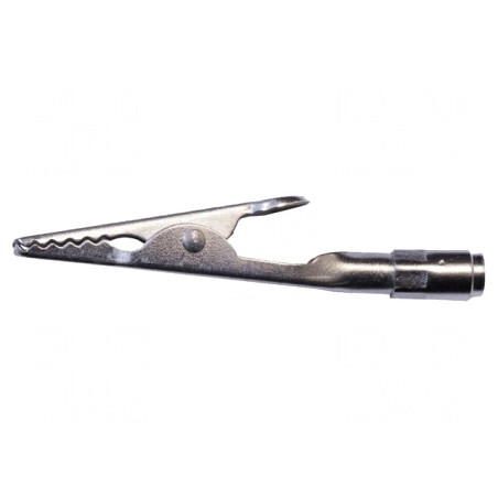 Bornă crocodil 10A Nichelată 7,9mm | Electronic-mag.ro | Componente Electronice