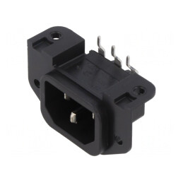 Conector Alimentare AC IEC 60320 10A 250V Soclu Tată | Electronic-mag.ro | Componente Electronice