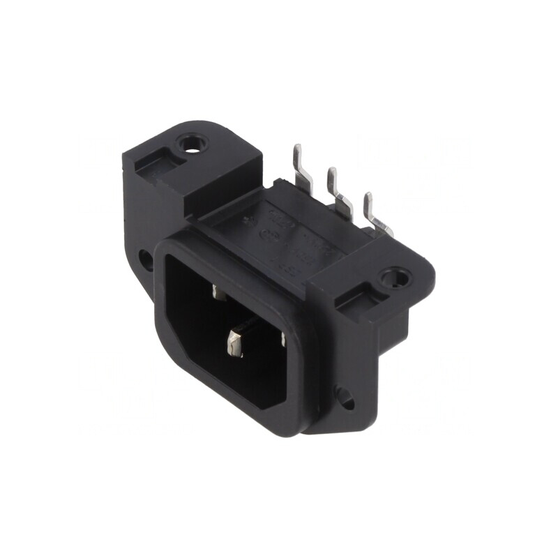 Conector Alimentare AC IEC 60320 10A 250V Soclu Tată | Electronic-mag.ro | Componente Electronice